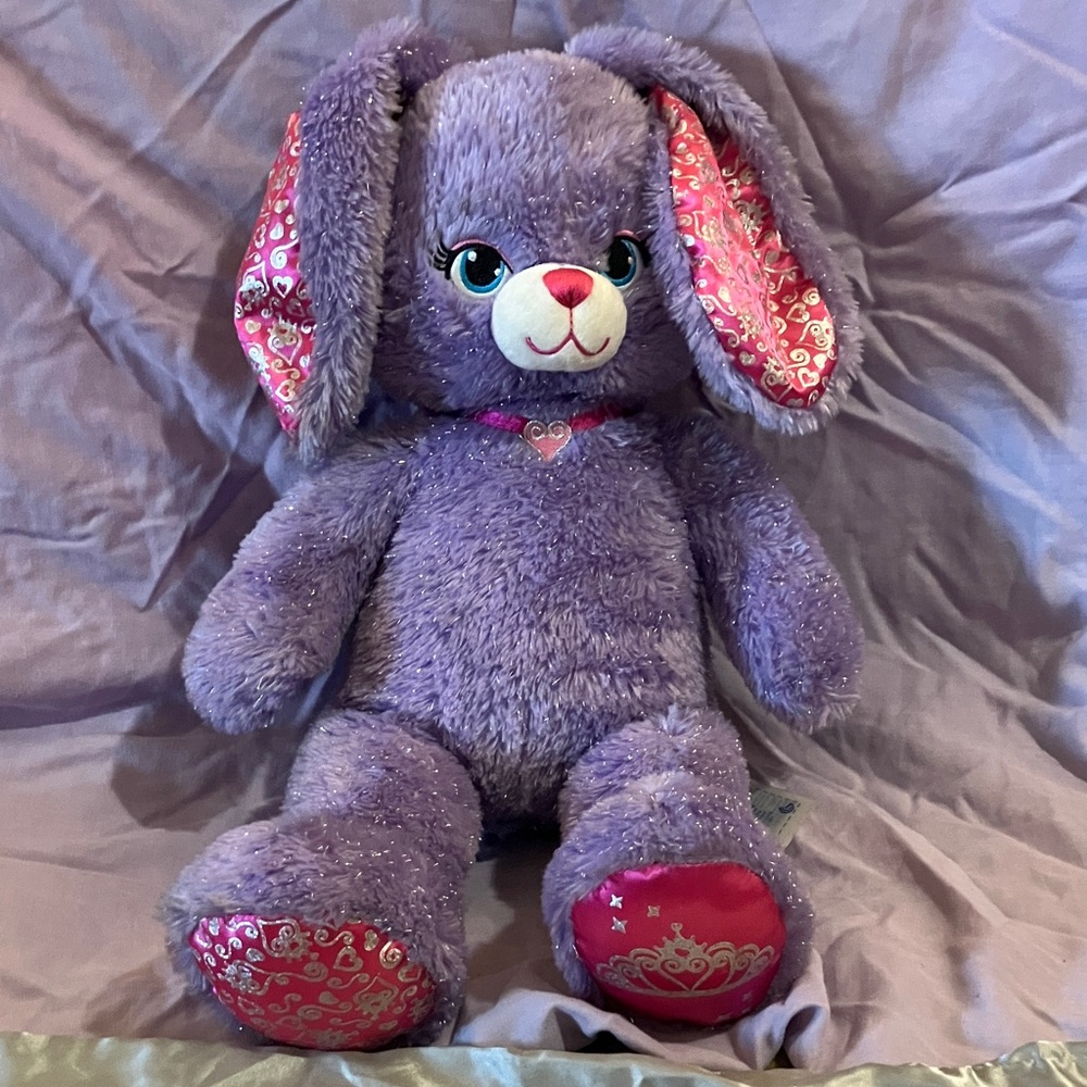 Princess Bunny - Purple Plush Bunny Toy with Pink Accents